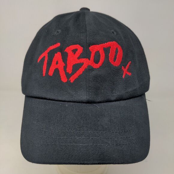 Headshot Men's Slideback Hat Black Adjustable Embroidered Logo Taboo X - Picture 2 of 7